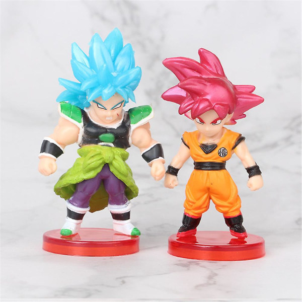 16 stk/sett Dragon Ball Character Toy PVC Modell Mini Figursett