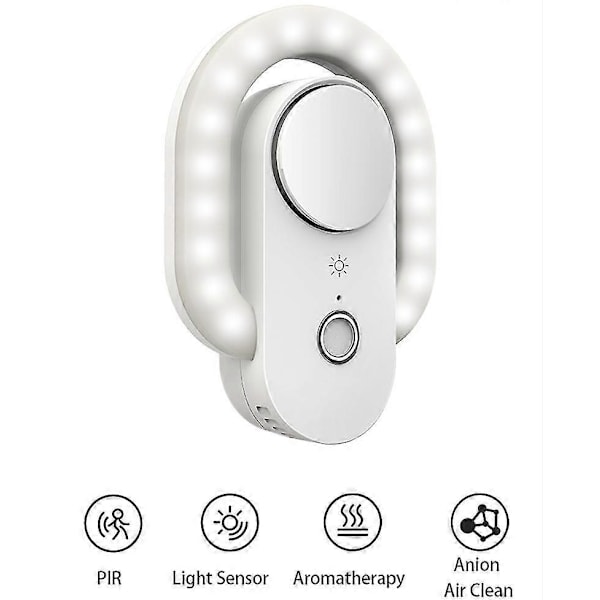 Intelligent Dobbel Sensor Nattlys Anion Luftrenser Lys Berørings Aromaterapi Lys Atmosfære Nattlys