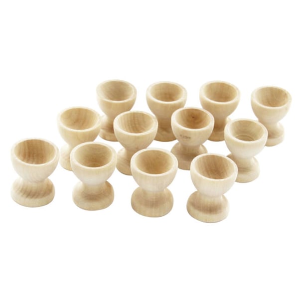 Kreativt Eggbeger Egg Holder Naturlig Tre Eggstativ Bord Eggbeholder