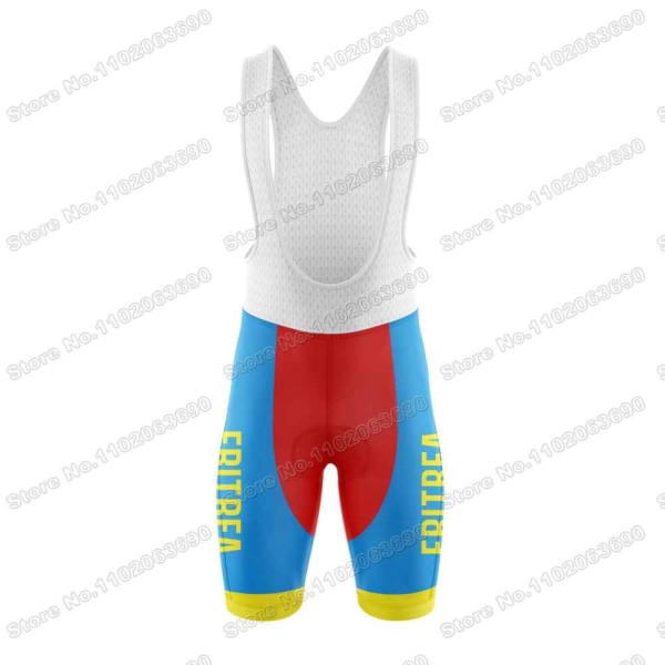 Team Eritrea 2023 Cykeltrøje Sæt Sommer Cykeltøj Mænd Road Bike Shirts Dragt Cykel Bib Shorts MTB ride uniform 13 4XL