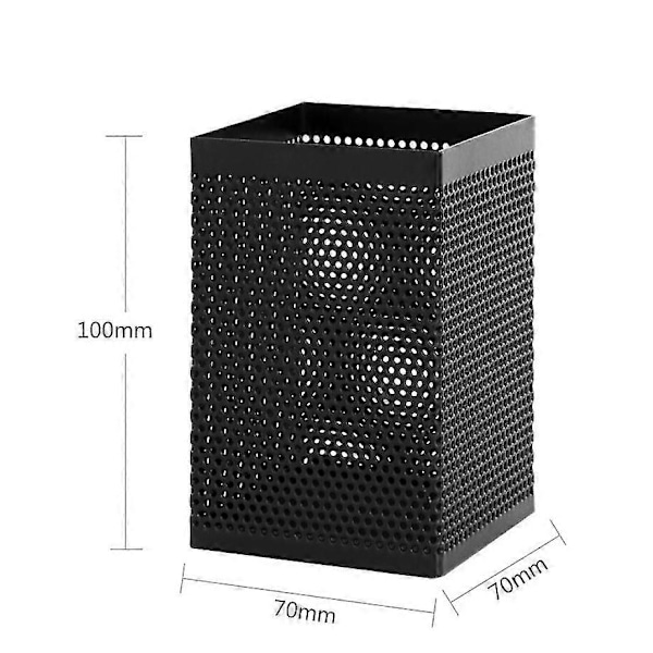 Nya Modeller Mesh Pennhållare Metall Pennhållare För Skrivbord, Svart Pennkopp Fyrkantig Pennkopp, svart, 1-pack