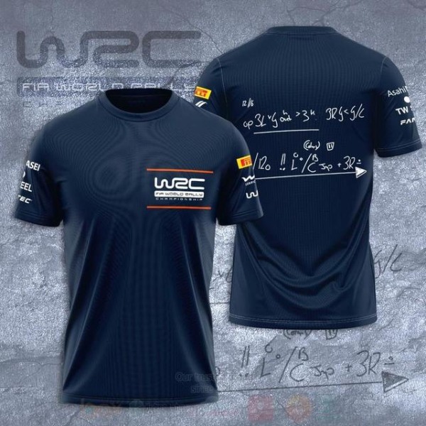 WRC - Crew Neck T-shirt Snygg 3D- printed Racing Rally blue M