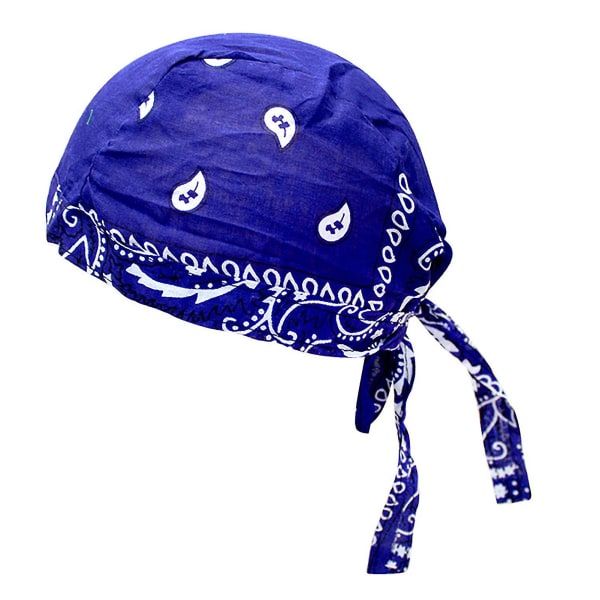 Multi Color Hip Hop Bomuld Cashew Print Pirat Bandana Beanie Streetwear Bedste julegave Royal Blue