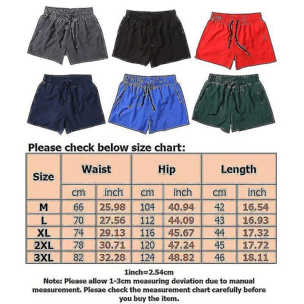 Herre fitness sportsshorts, afslappet fitness stor størrelse sport hurtigtørre shorts (forskellige muligheder tilgængelige) Navy Blue XXL
