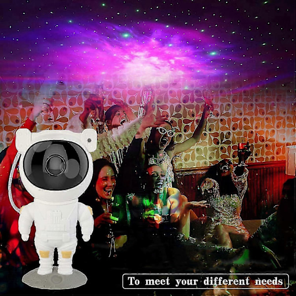 Astronaut Projektor Stjerneprojektor Galakseprojektor, med Timer & Fjernkontroll