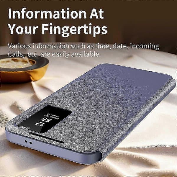 Hållbart läderfodral för Samsung A56 5G British Green Kortfack & Smart View