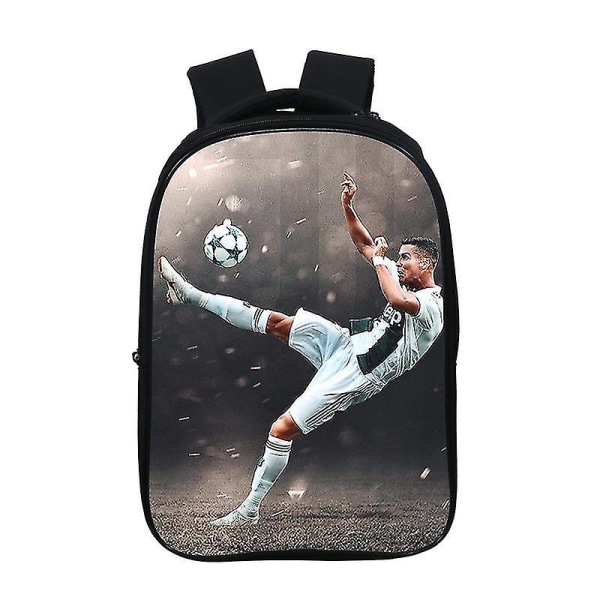 Football Crowe Around Ronaldo mønstret skulderrygsæk skoletaske i høj kvalitet Style 5