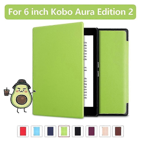 Ultratunt PU-läderfodral för Kobo Aura Edition 2 2016 6' Ereader Skyddsfodral för Kobo Aura Edition 2 N236 Eepcover