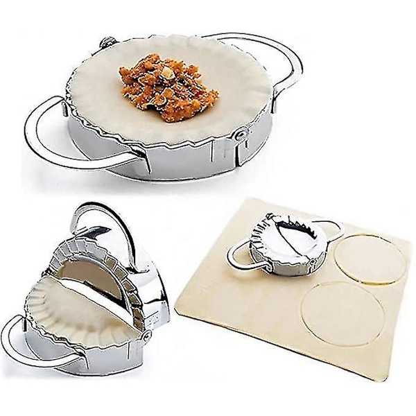 Dumpling Maker i Rustfrit Stål Empanada Maker Presse, Bageværktøjer Ravioli Form Køkkenudstyr (3' Dia)