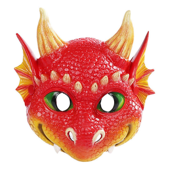 Drakmask för barn Halloween Rolig Mask Drak Cosplay Karnevalsmasker Utklädnad Kvinnor Cosplay Mask För Maskerad Röd