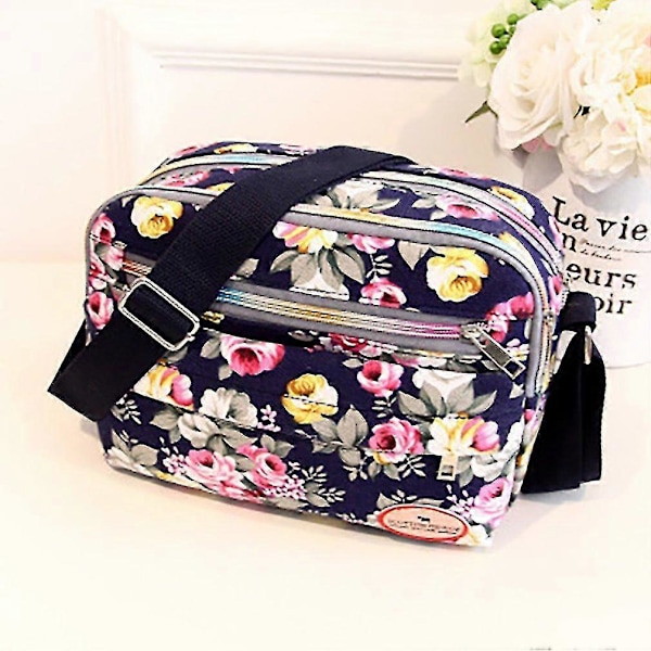 Dam Handväskor Tryck Canvas Messenger Väska Axelväska Shoppingväska Dam Sommar Kosmetikväska Crossbody Väska_s