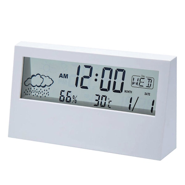 Väckarklocka LCD-display Elektronisk väckarklocka för nattduksbord sängbord kontor