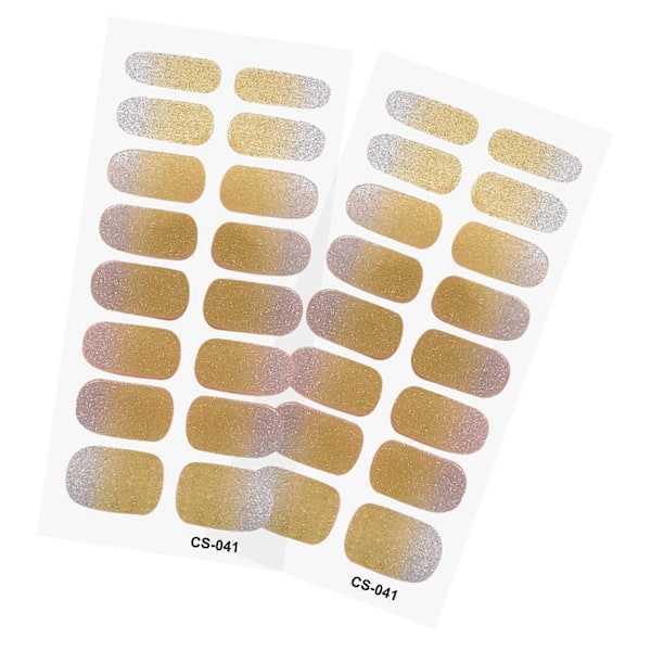 2 st Nagelstickers Nageltillbehör Press on Naglar, Gradientfärger, Hela Omslag 8 Blandade Storlekar Nageldekaler Nagelkonstdekoration för Hem DIY Nagelkonst