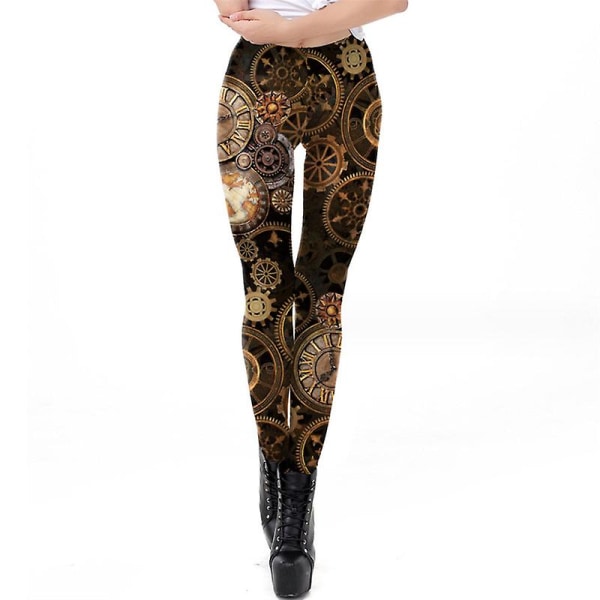 Naisten halloween leggingsit Joustavat graafisesti printed leggingsukkahousut style 2 XL