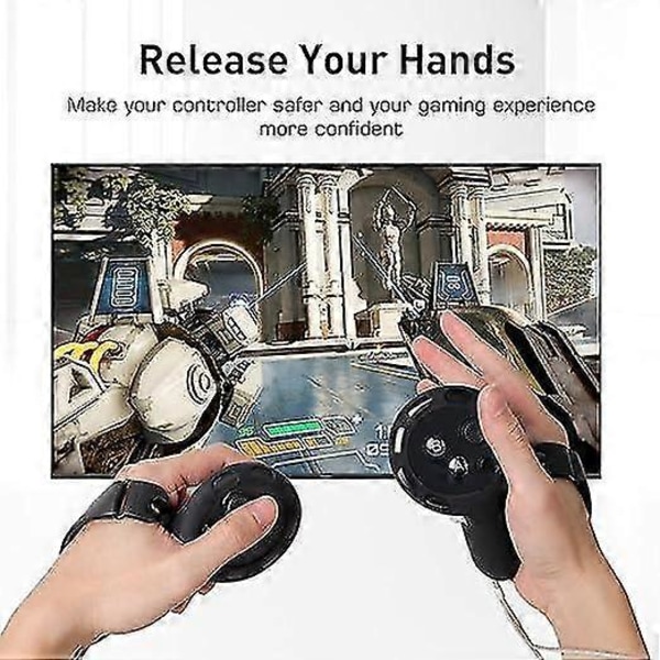 Designade Handkontrollgrepp Tillbehör för Quest 3, Silikongreppskydd med Justerbara Knogremmar, VR Touch Handkontrollskydd