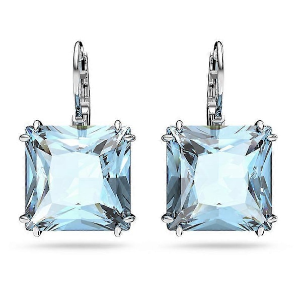 Schijia høj version af de trefarvede firkantede diamantkrystal Bella øreringe kvinder Swarovski elementer slik øreringe kvinder