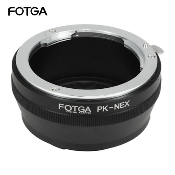 Fotga PK-NEX -sovitin digitaalinen rengas Pentax PK K -objektiiville Sony NEX E -bajonettikameraan (Sony NE:lle
