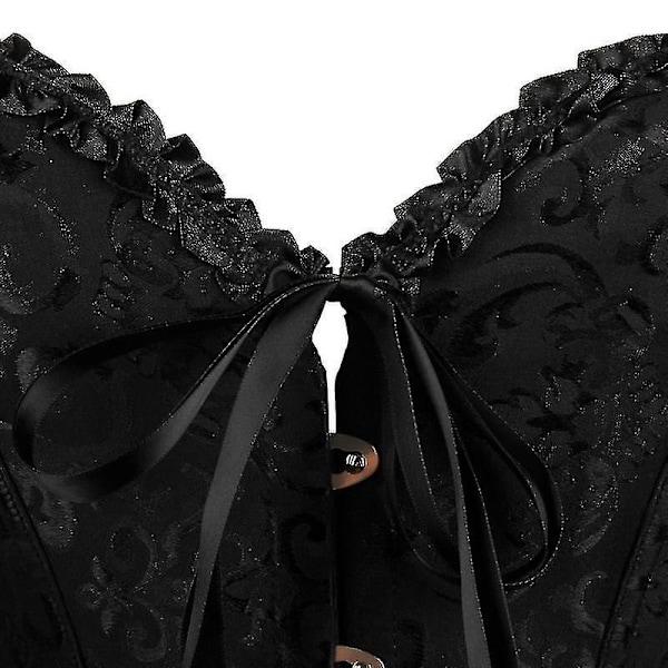 Tflycq Sexy Corsets Mekot naisille Plus Size -asu Overbust Burlesque korsetti ja minihame Set Tutu Corselet Black M
