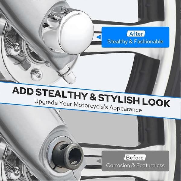 Frontakselmutterdeksler, Aluminium Akselmutterhetter for Harley Davidson VRSC Softail Dyna Super Glide Spor