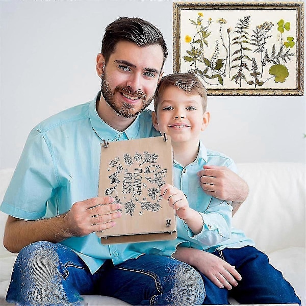 Ammattimainen kukkien prässäyssetti, 30x21cm DIY kukkien prässäyssetti aikuisille kuivattujen kukkien tekemiseen