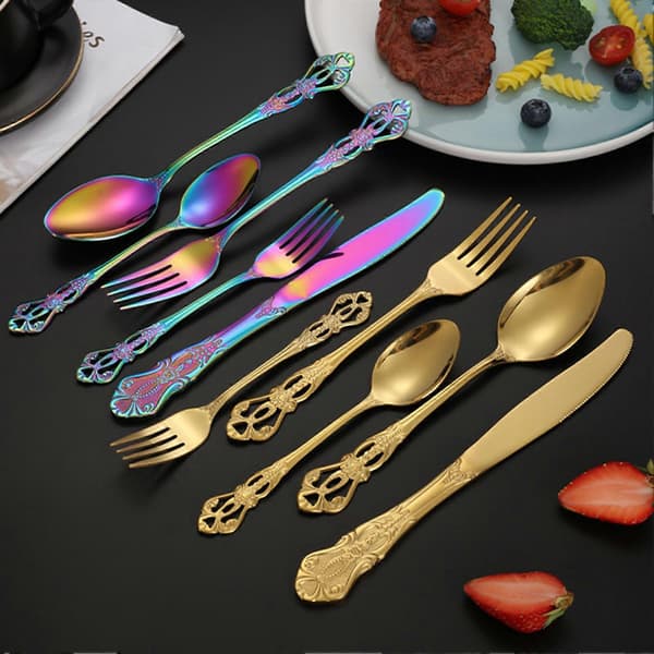 Bestikk i rustfritt stål – 5 deler og elegant – til bruk Silver