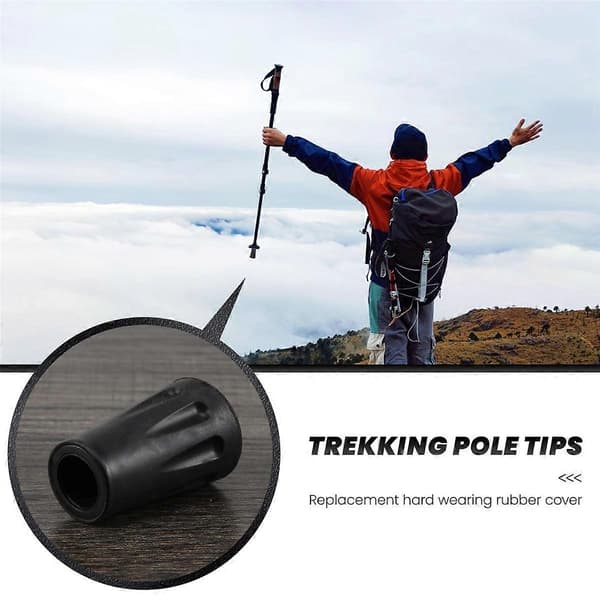 4 stk. Udskiftnings Gummi Dutter til Vandrestave Trekking Stave 4cm