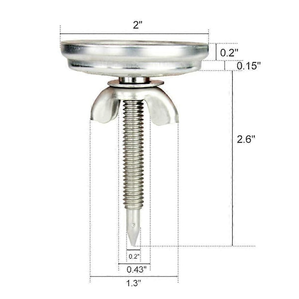 Grilltermometer Kolgrill, 52mm Rostfri Pizzaugnstermometer, BBQ Reservdelar