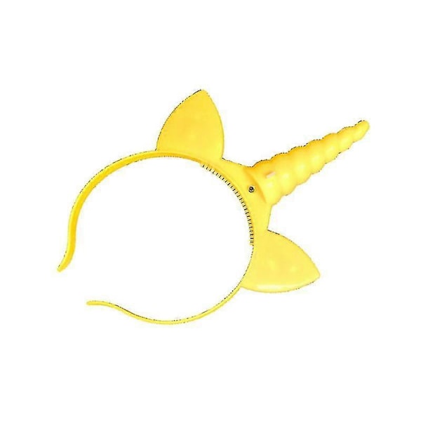 6 kpl Lasten Yksisarvinen Vilkkuvat Pääpannat Korva Luminesenssi Hiuspanta Päähine Cosplay Pukujuhliin (satunnainen väri)