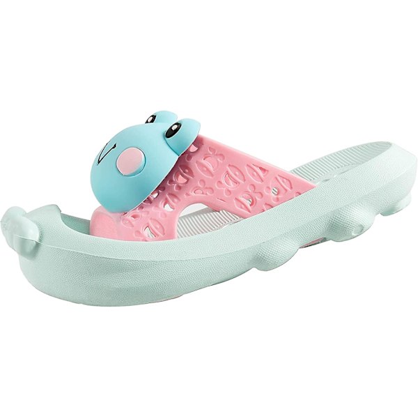 Unisex Slide Sandaler för Småbarn Barn Bad Duschtofflor Sommar Strand Pool Vattenskor Faktisk Skolängd 15.5cm