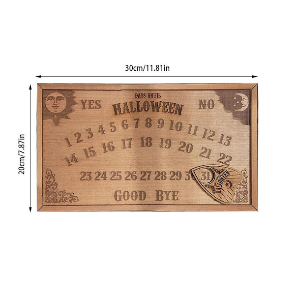 Træadventskalendere Trænedtællings Halloween-kalender Bærbar væghængning Nedtællingskalender til stol Bordplade Hjem