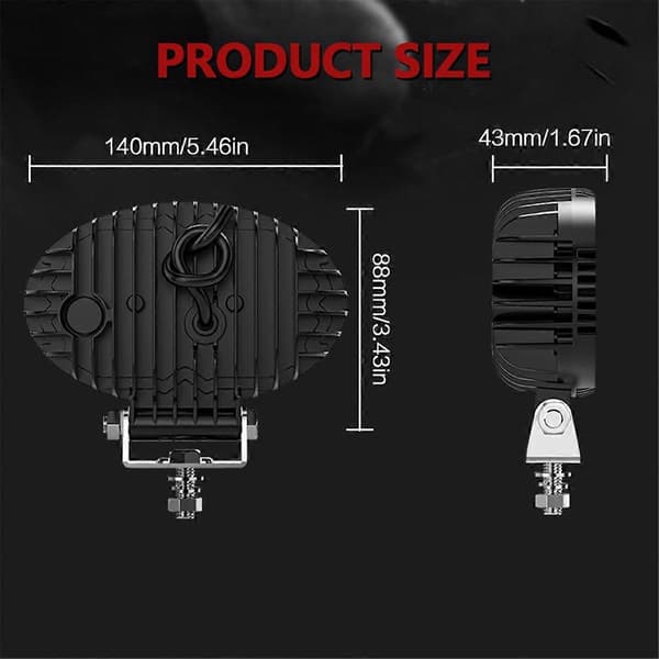 5.5 Tommers Ovale LED Arbeidslys Dagslys for Lastebil ATV UTV
