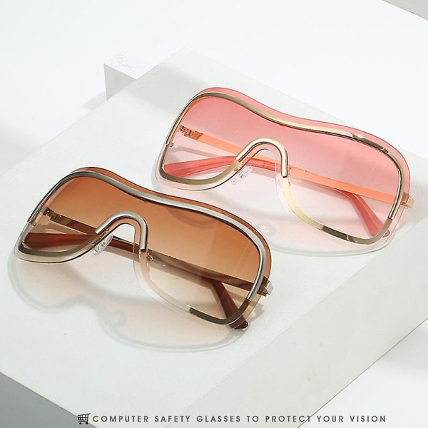 Solbriller Skygger Overdimensjonerte Solbriller For Damer Bærbar Wrap Around Skjold Solbriller Sykling Kjøring Fiske Solbriller For Style 3