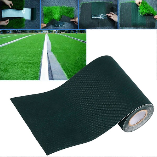Itseliimautuva vihreä saumanauha 15 x 500 cm synteettiselle nurmikolle, tekonurmelle