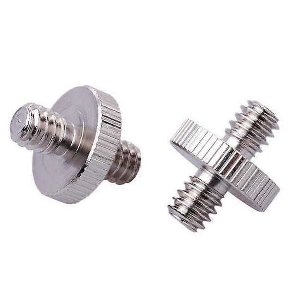 10 st Standard 1/4 tum - 1/4 tum Stativskruv Adapter, 1/4 tum - 1/4 tum Hane Skruv Adapter Metall Gängad Skruv Konverterare, QYRoadWolf