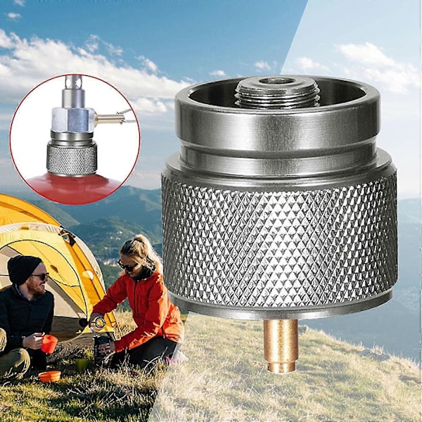 Camping Stove Adapter, 1 Lb Propan Liten Tank Input En417 Lindal Ventil Output - Propan Til Butan Konverteringskobling, Liten Tank Input En417 Lindal Va