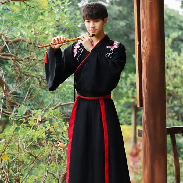 Menn Hanfu Tradisjonelle kinesiske eldgamle klær Kung Fu Halloween Cosplay  Kostyme Brodering Antrekk Scholar Swordsman Fancy Dress L 1e49 | L | Fyndiq