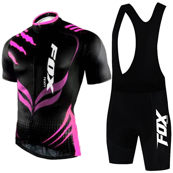 fox teleyi Cykeltröja Set Herr Sommar Utomhus Cykelkläder Snabbtorka Cykelkläder Andas MTB Cykeldräkt 16 XL