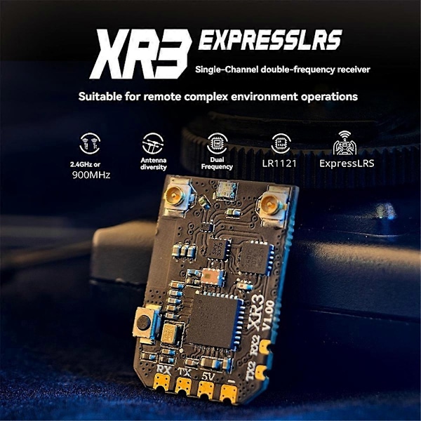 XR3 Nano Dual-Band ExpressLRS -vastaanottimelle