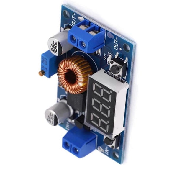 XL4015E Spänningsjusterbar Spänningsreducerande Effektmodul med Voltmeter Digital Display 5A Högeffekt