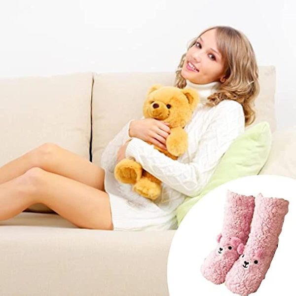 Fuzzy Socks For Dam Mjuka plysch Fuzzy Socks | Varma strumpor till nyår jul födelsedag fruar mammor Ytger White