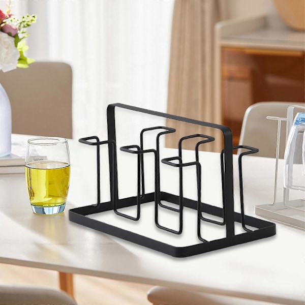Torkställ för Koppar 6 Kopphållare Glas Koppar Ställ Hållare för Muggar Kontorsglas
