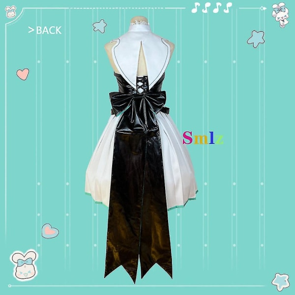 Uusi trendi Miku Cosplay Anime Puku Symphony Mekko Aloittelija Tulevaisuuden Miku Cosplay Peruukki Halloween Puku Asusteet Rekvisiitta Lahja set and wig XXXL