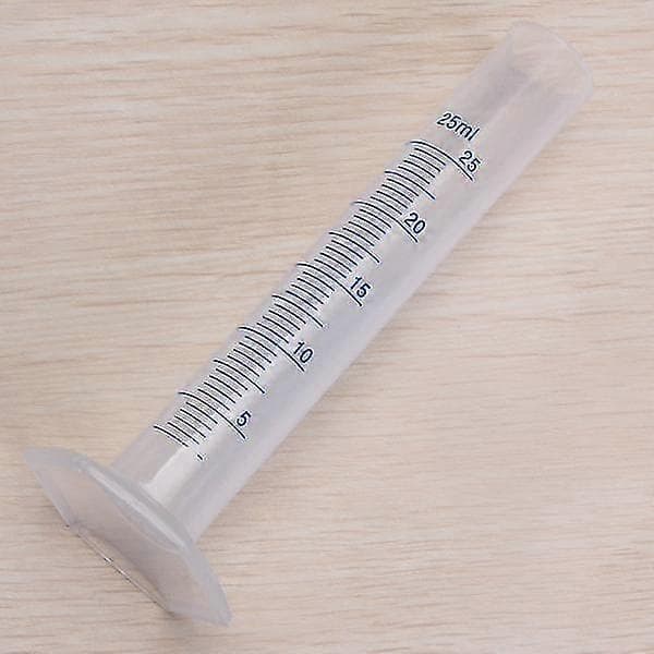 25 ml läpinäkyvä muovinen mittalasi