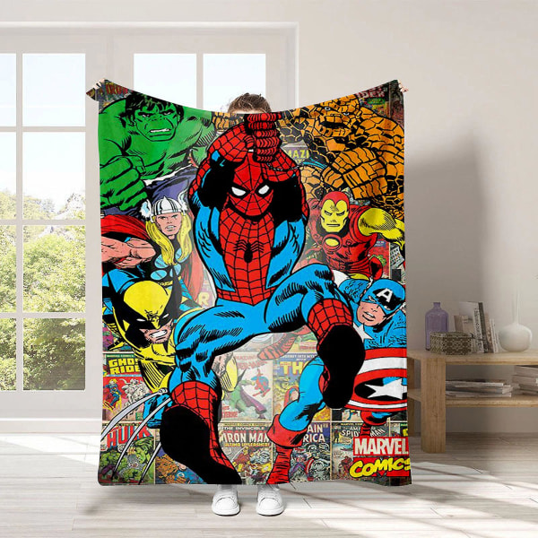 Spiderman-filt Supermjukt varma flanellfiltar Bäddsoffa Bil Barn Pojkar Presenter style 8 125*150cm