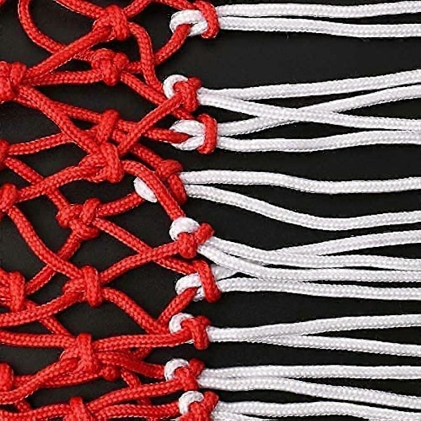 Sæt med 2 professionelle basketballnet, basketball udskiftningsnet, net til basketballkurv, basketballkurv, 3 farver, net til basketballkurv, udendørs
