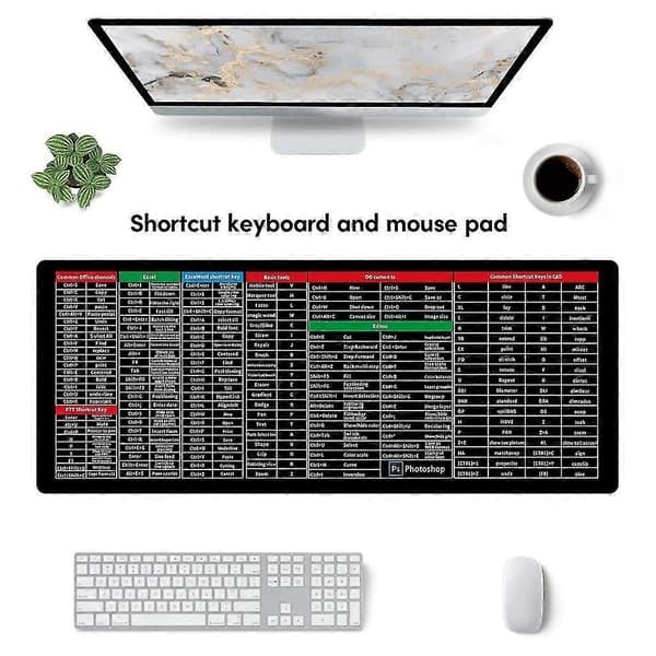 Tastaturmatte Falmebestandig Hurtigtaster Trykking Gaming Musematte Musematte