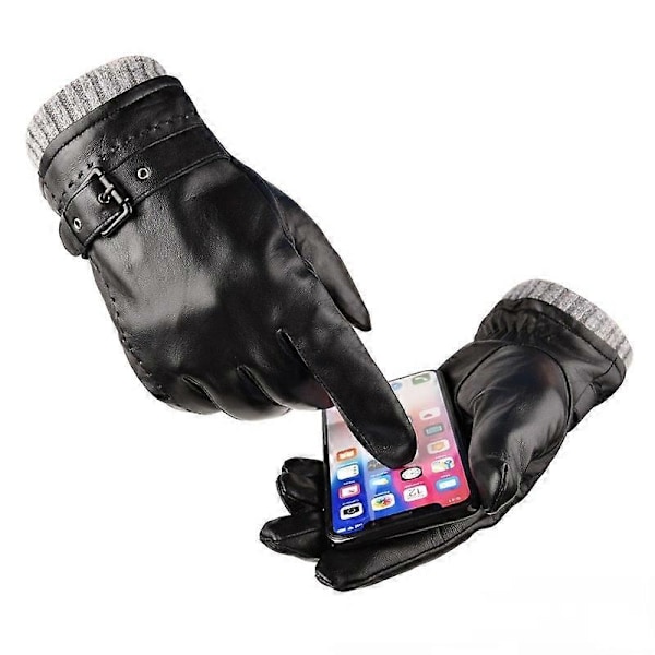 Dam Herr Cykelhandskar Vinter Varm Touch Screen Plus Sammet
