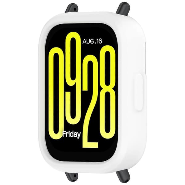 För Xiaomi Redmi Watch 5 Active Silikon Klockfodral Stötsäker Stötfångarram - Vit