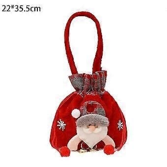 3 st julväskor julklapp dragskoväska för godis äppelväskor tomte snögubbe älg björn juldekor