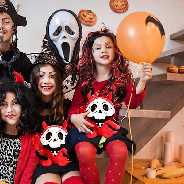 Uusi tumma sarja kauhunukke pehmolelu Little Devil Pehmo nukke pehmolelu kodin sisustukseen Tyyny Pojat Tytöt Pehmolelut Halloween-lahjat little devil